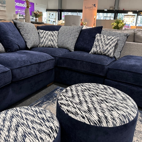 ATLANTIS CORNER SOFA + DOLLIE FOOTSTOOL