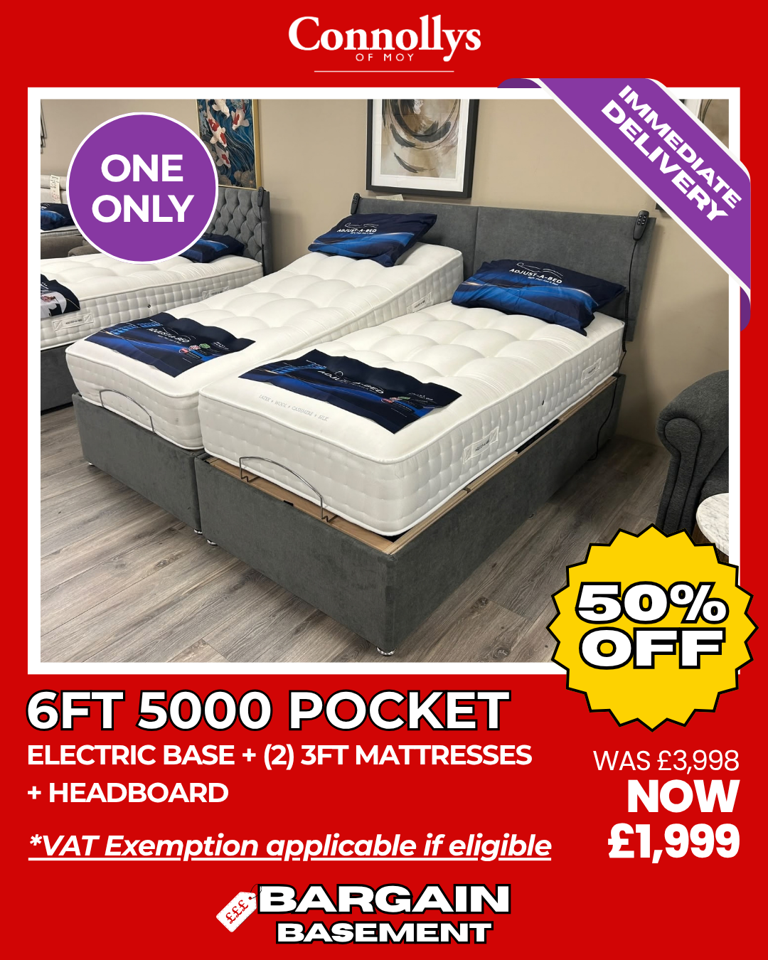 6ft 5000 Electric Bed