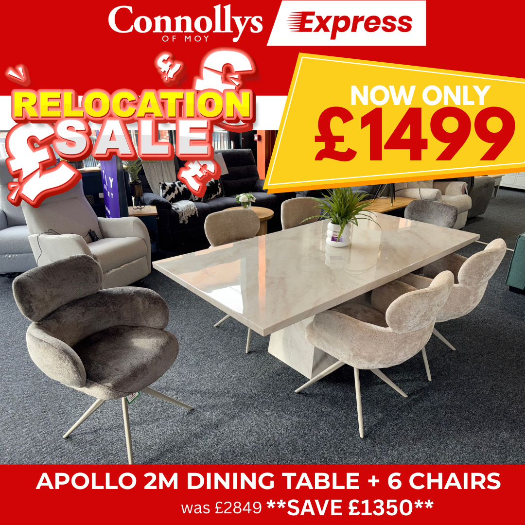 Apollo 2M DINING TABLE + 6 CHAIRS