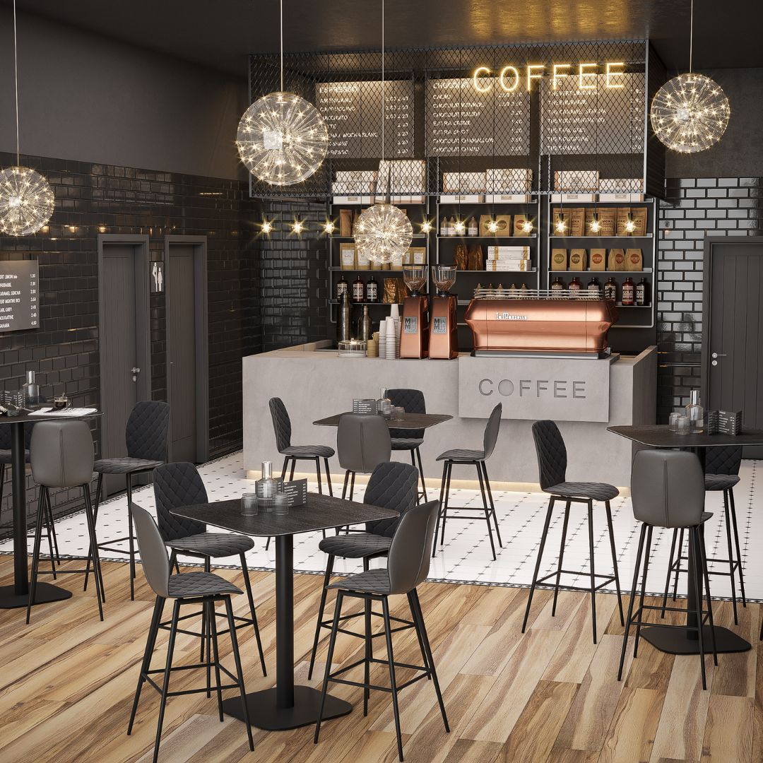 Vegas Bar Stool - Charcoal