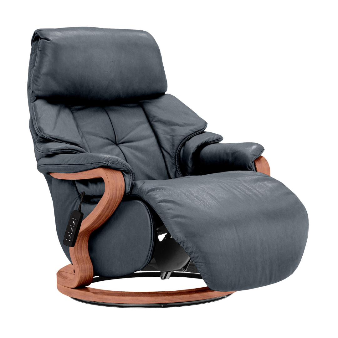 Chester Swivel Electric Recliner - Beech Cherry Wood Medium Finish