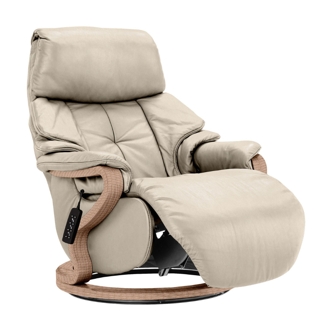Chester Swivel Electric Recliner - Beech Shaded Finish