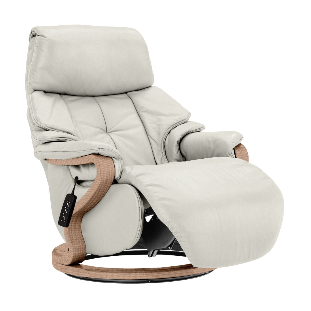 Chester Swivel Electric Recliner - Beech Shaded Finish