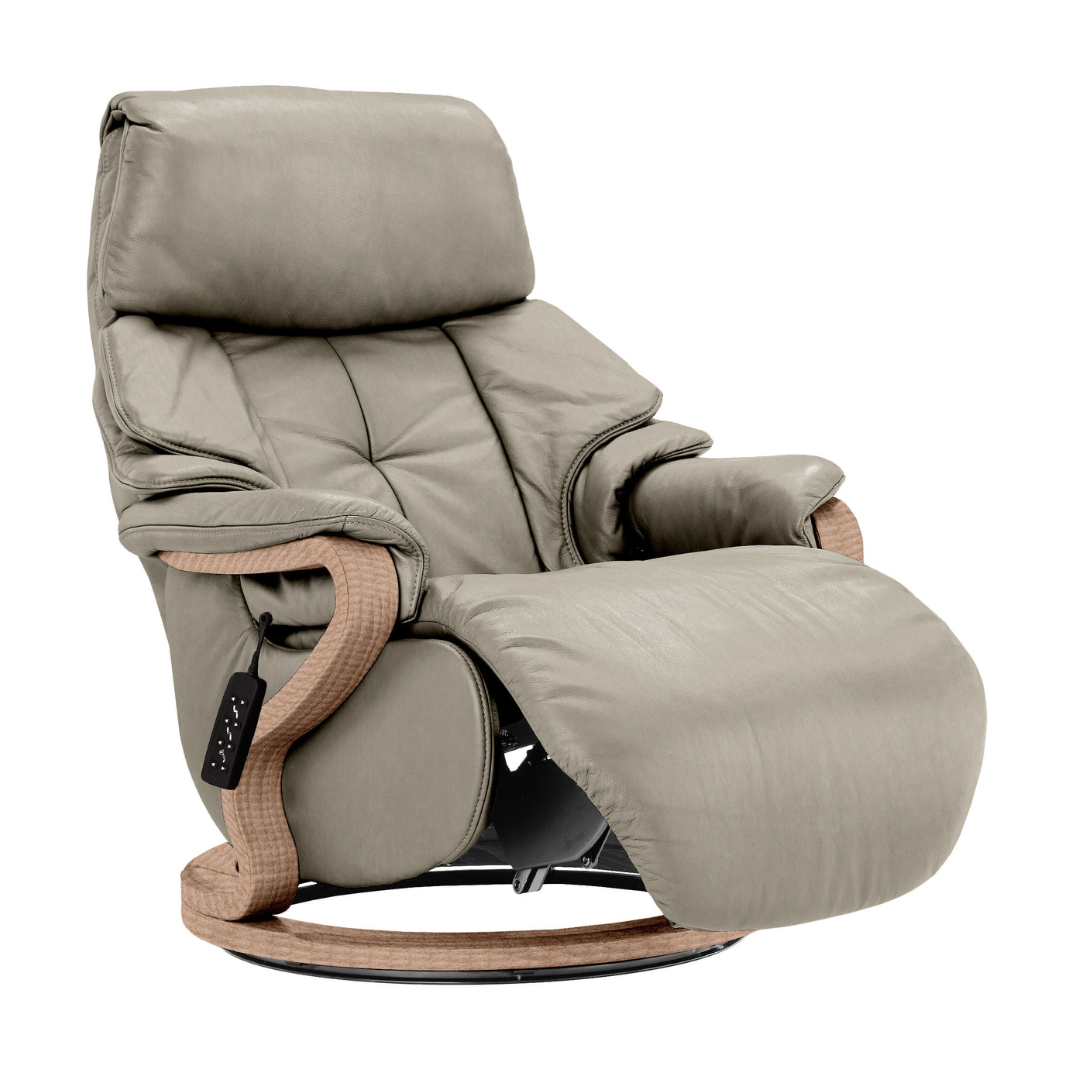 Chester Swivel Electric Recliner - Beech Shaded Finish