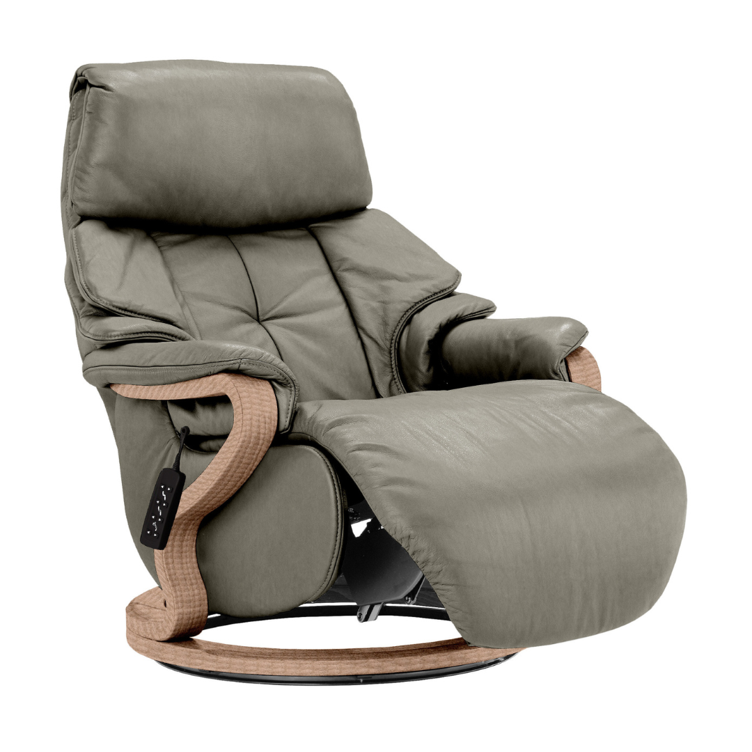 Chester Swivel Electric Recliner - Beech Shaded Finish