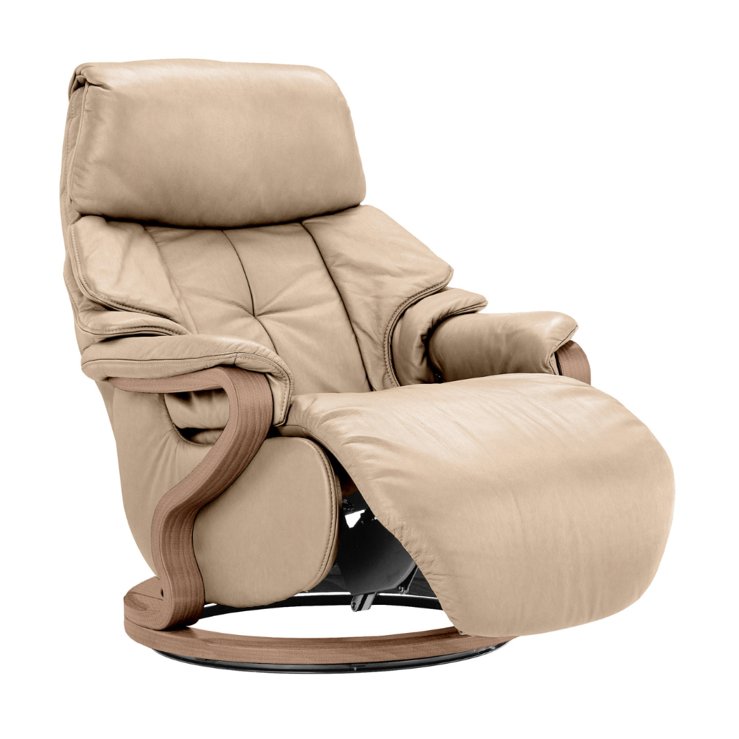 Chester Swivel Manual Recliner - Beech Shaded Finish - Connollys Of Moy