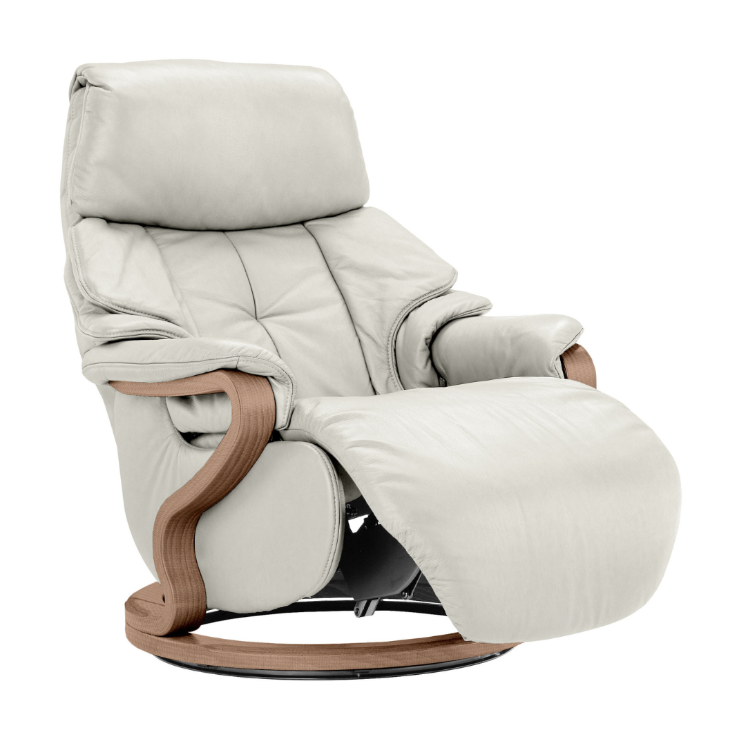 Chester Swivel Manual Recliner - Beech Shaded Finish