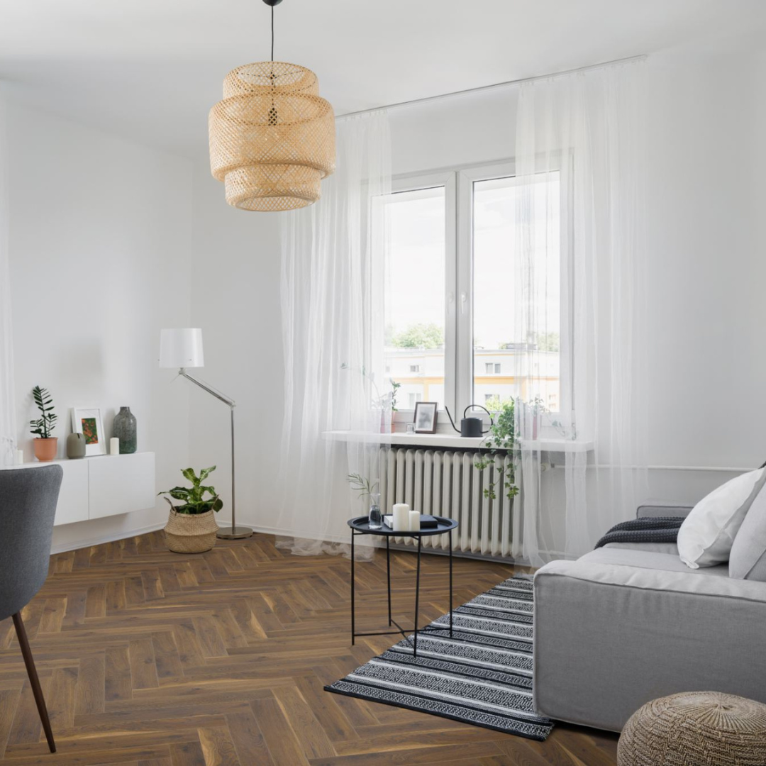 Premium Coffee Oak Herringbone