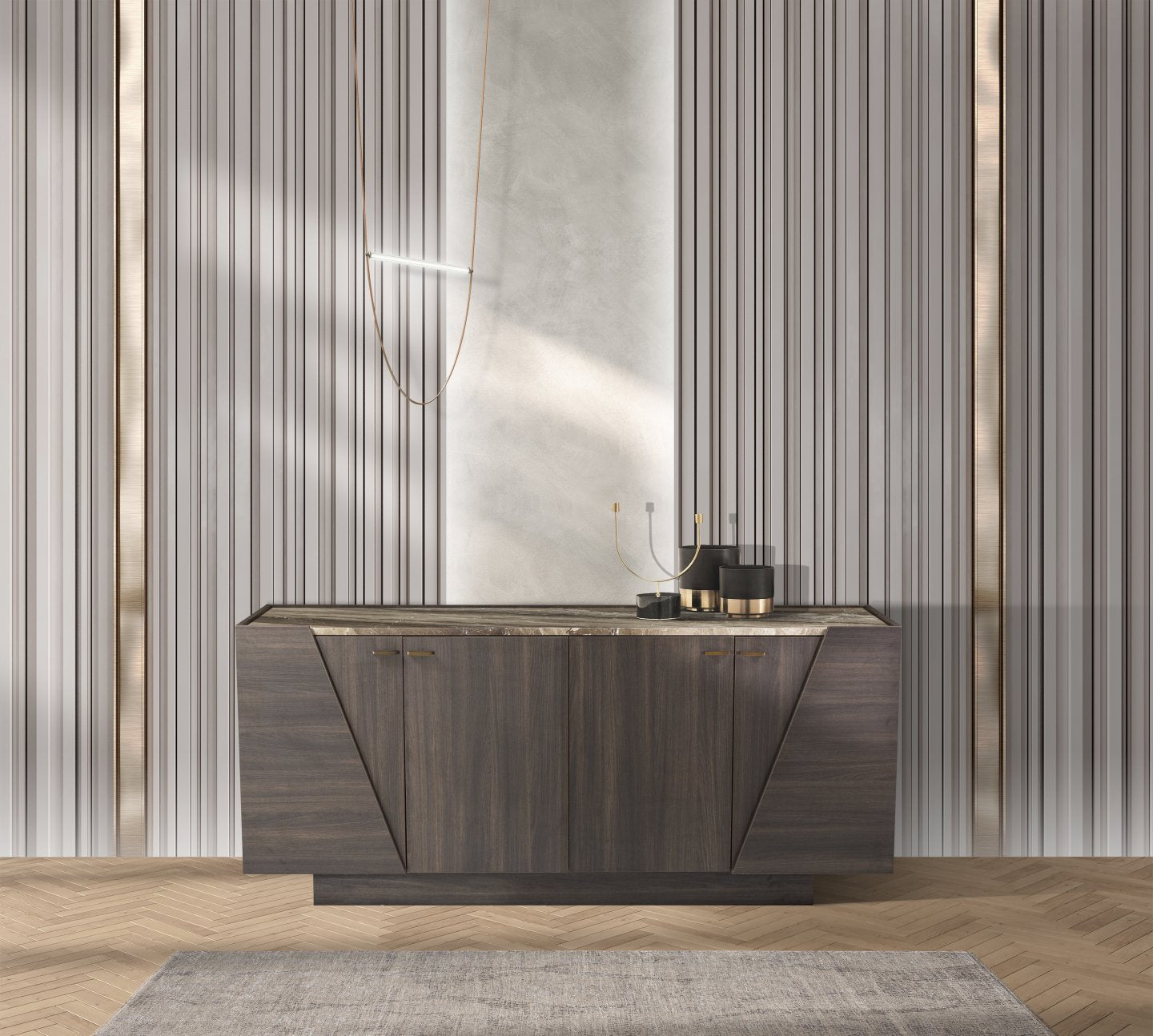 Equinox Stone 3 Door Sideboard