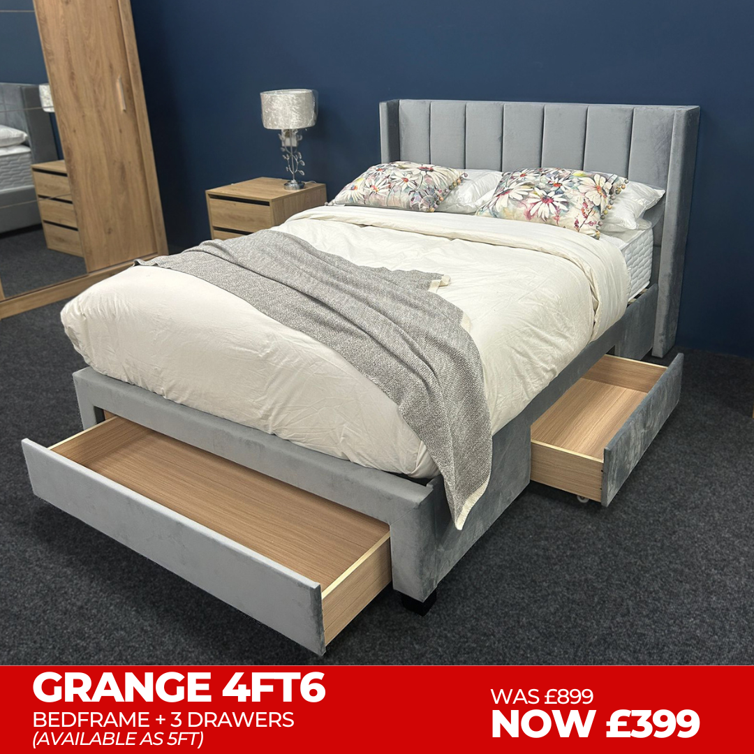 Grange 4ft6 Bedframe + 3 Drawers