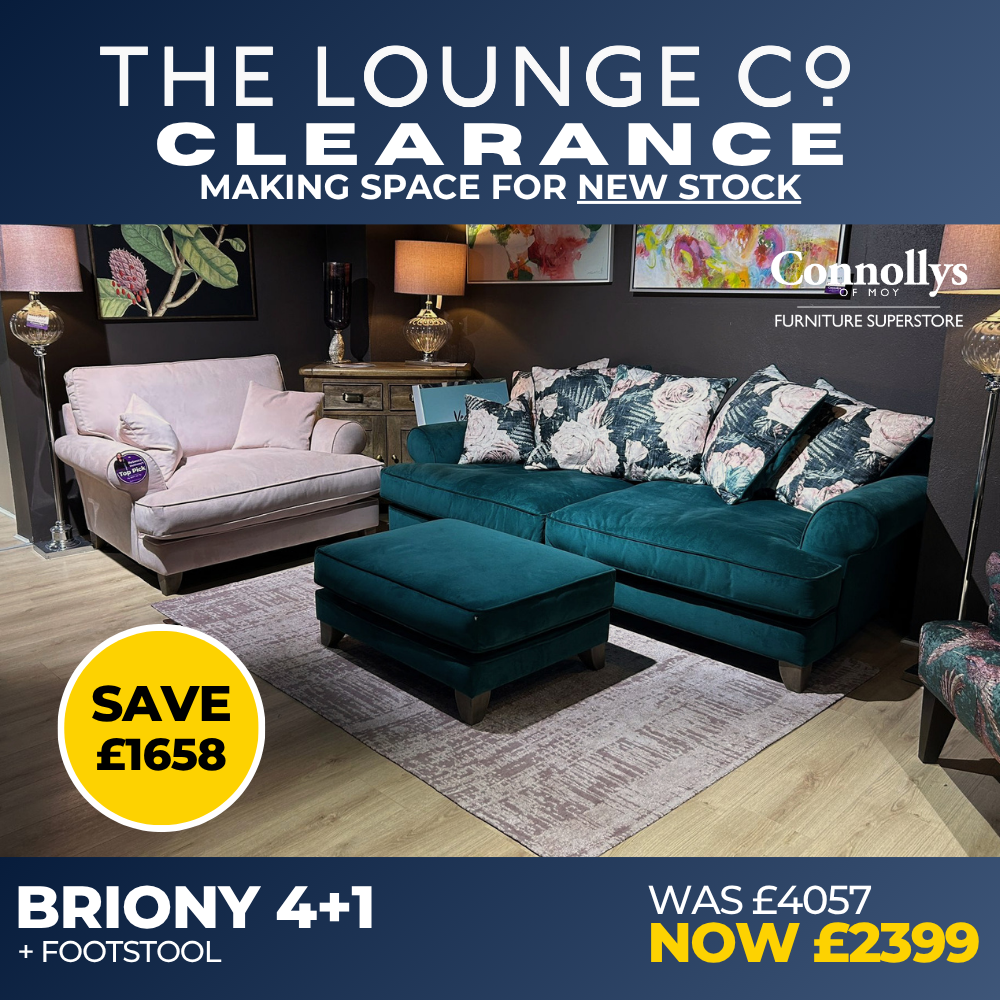 THE LOUNGE CO BRIONY 4 + 1 + FOOTSTOOL - Connollys Of Moy