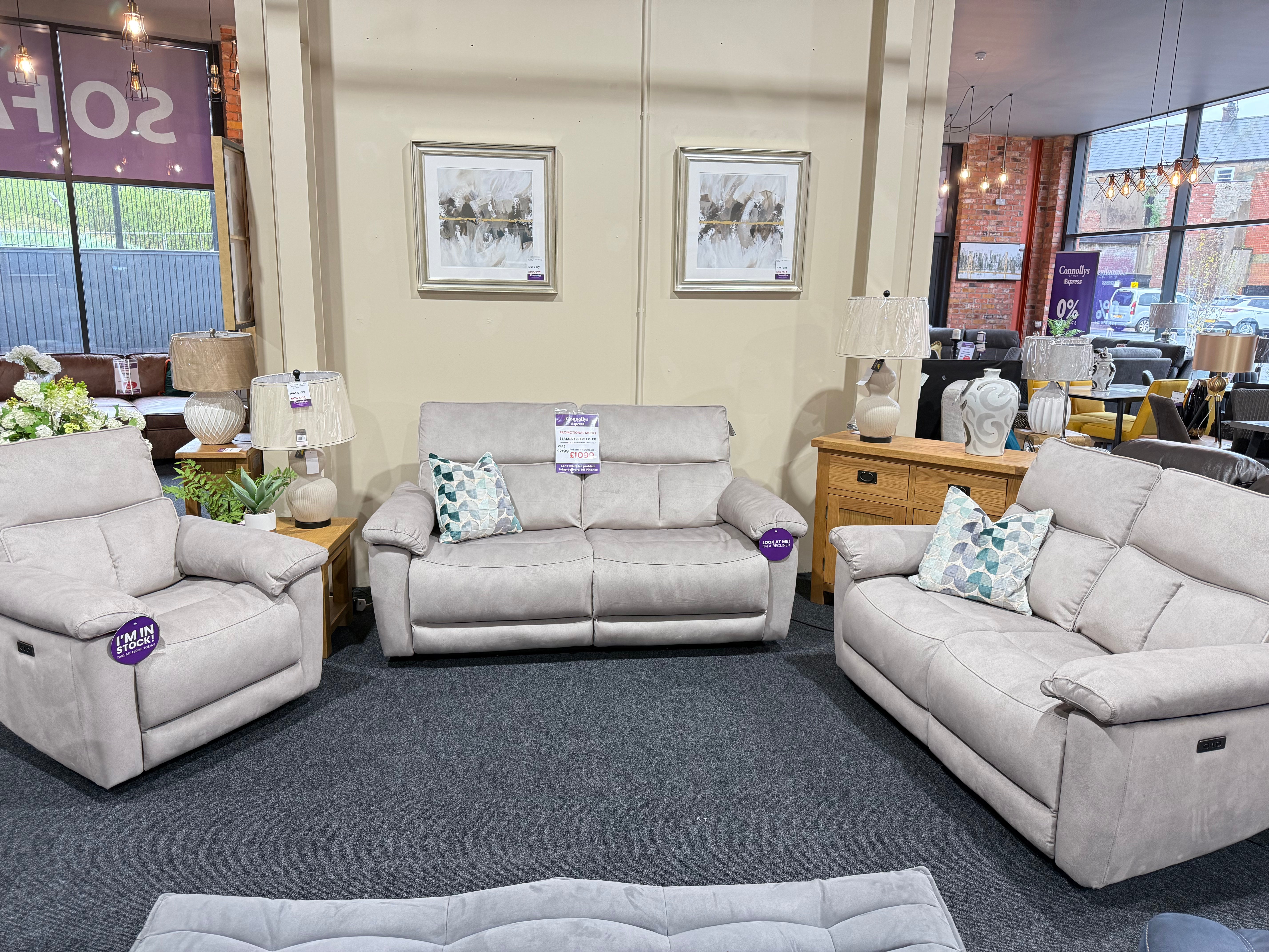 Serena 3+2 Electric Reliners Sofas