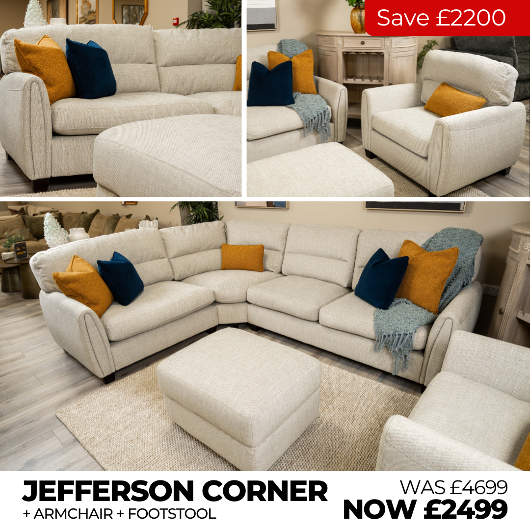 JEFFERSON CORNER SOFA + ARMCHAIR - Connollys Of Moy