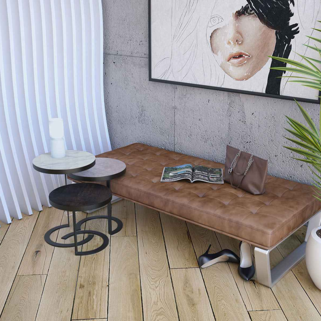 Eureka Side Table - Matt Marble