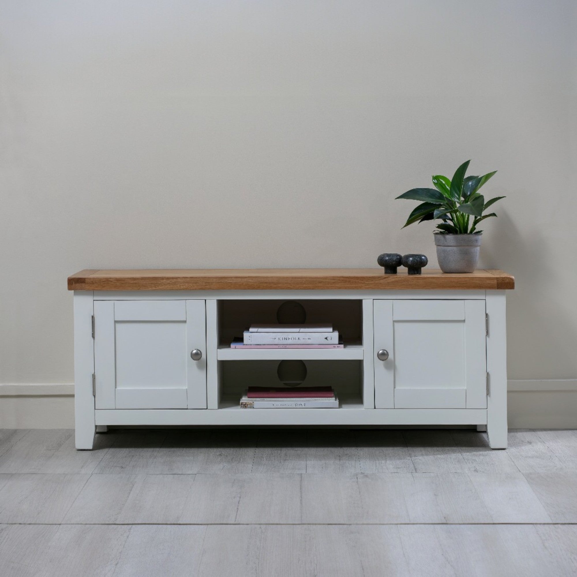 MELBOURNE WHITE PLASMA TV CABINET