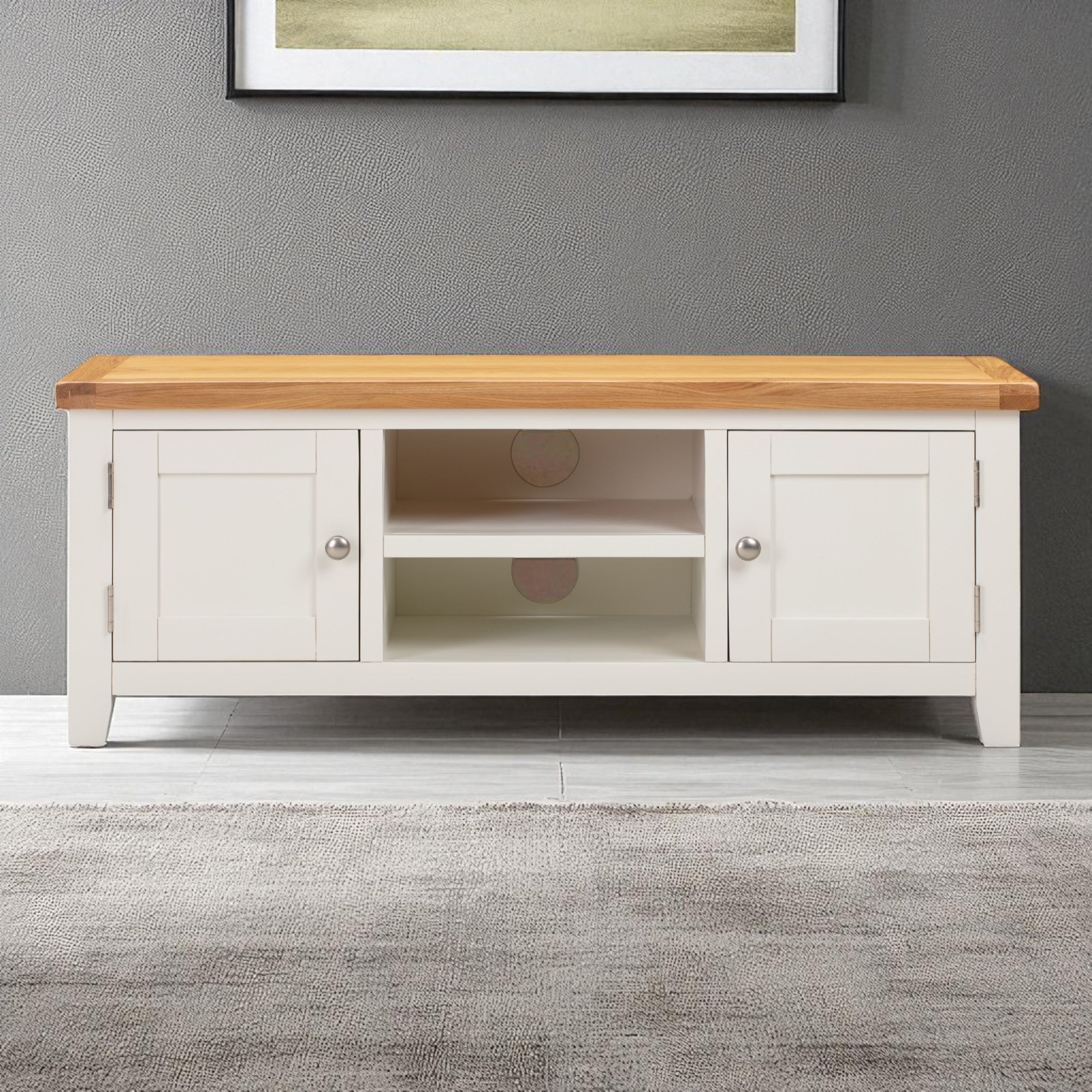 MELBOURNE WHITE PLASMA TV CABINET