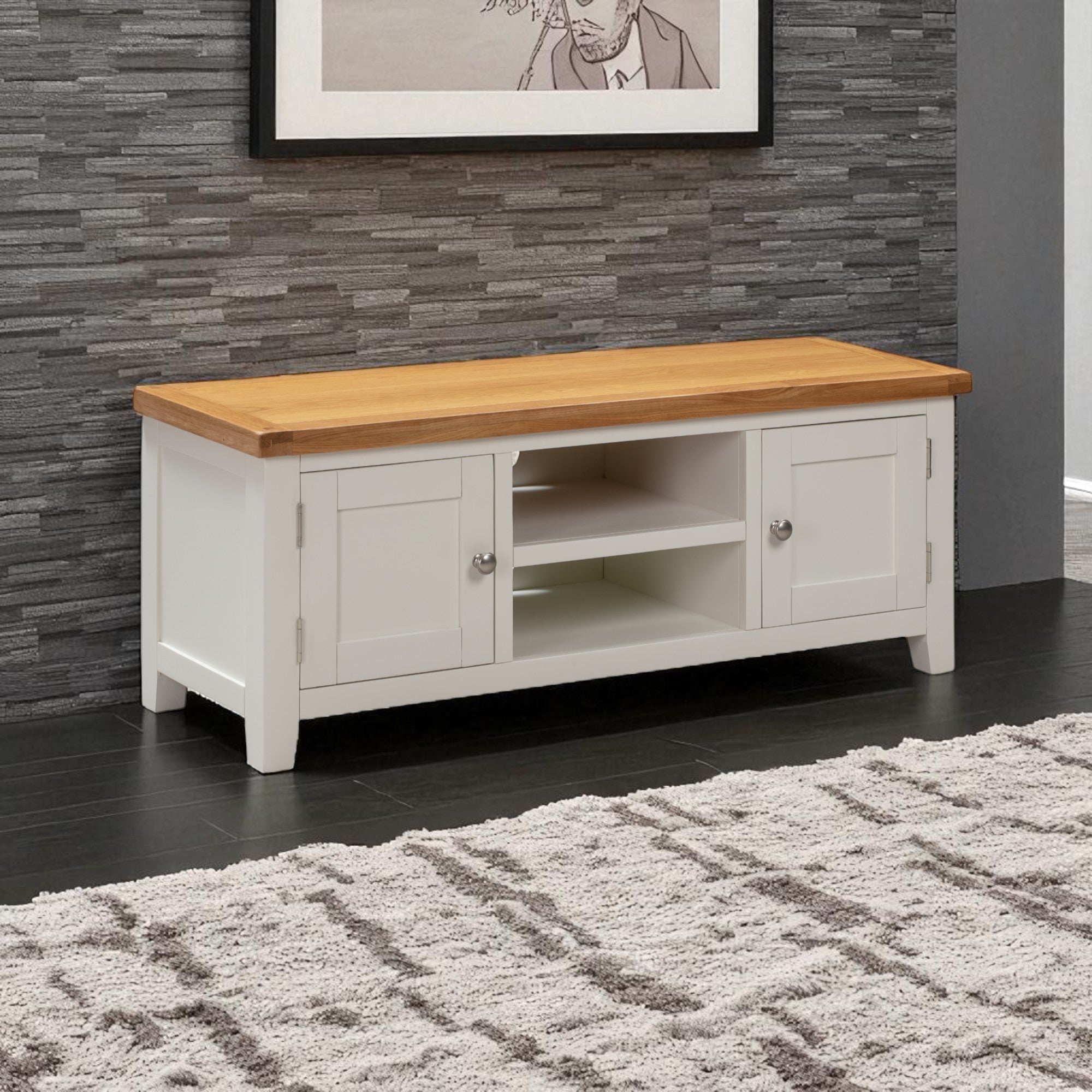 MELBOURNE WHITE PLASMA TV CABINET