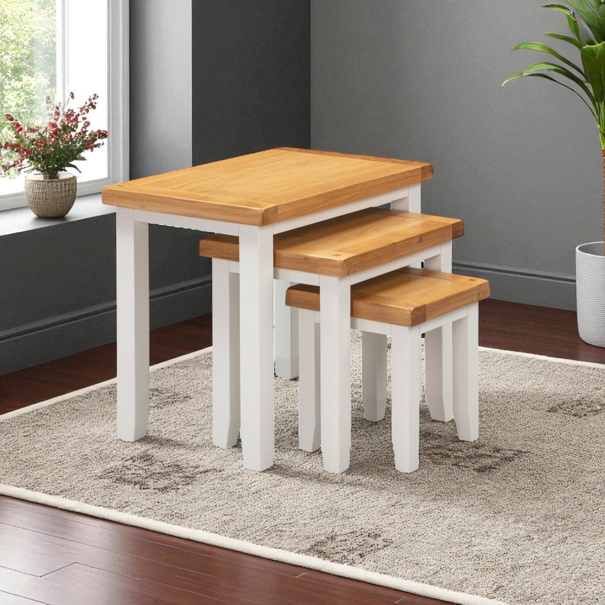 MELBOURNE WHITE NEST OF TABLES