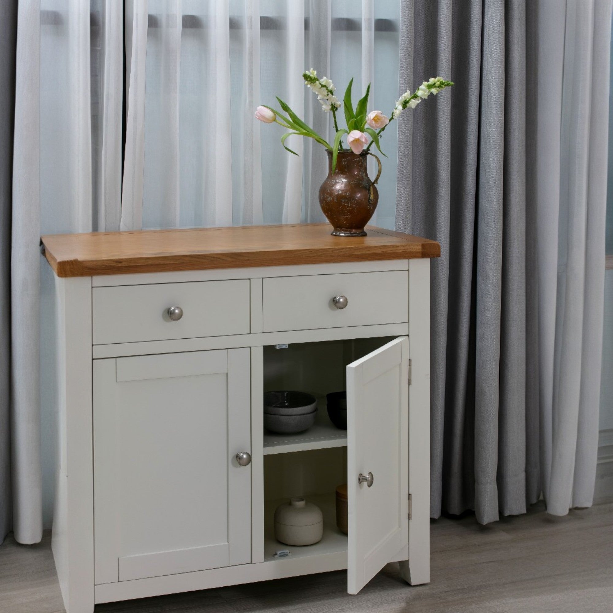 MELBOURNE WHITE 2 DOOR SIDEBOARD