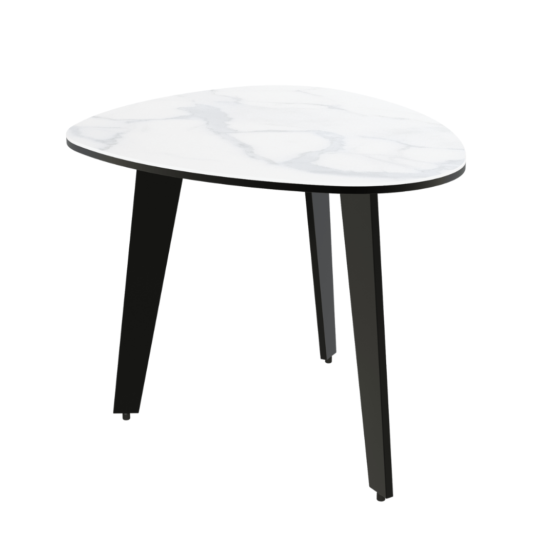 Galet Side Table - Matt Marble