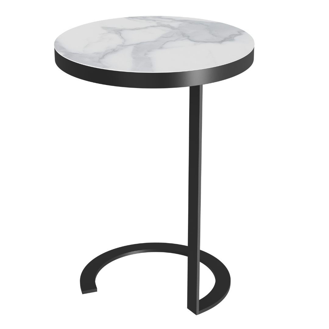 Eureka Side Table - Matt Marble