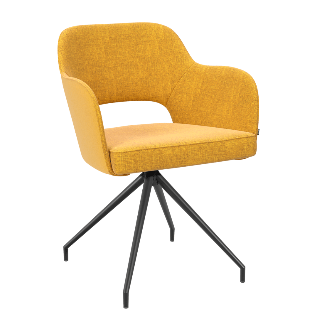 Chicago Swivel Seat Chair - Ocher Yellow