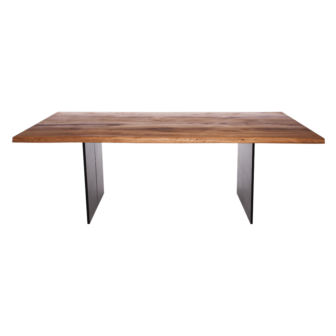 Fargo Oiled Oak Dining Table (D) - Anthracite