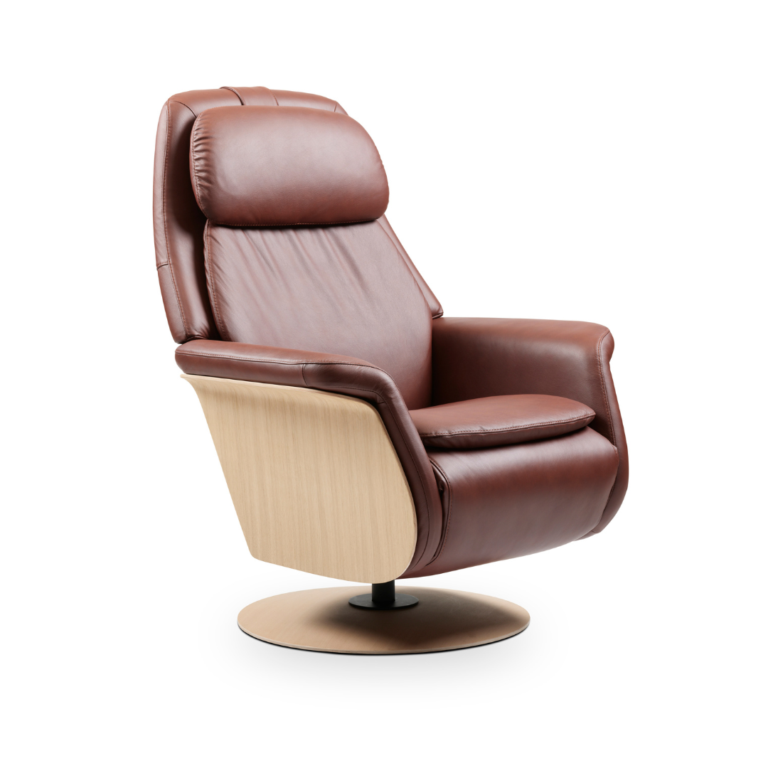 Sam Recliner Wood Disc Base - Connollys Of Moy