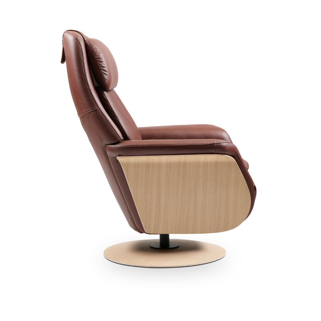 Sam Recliner Wood Disc Base - Connollys Of Moy