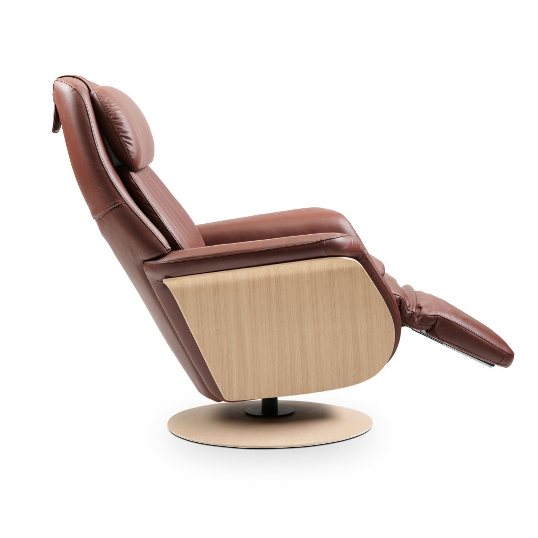 Sam Recliner Wood Disc Base - Connollys Of Moy