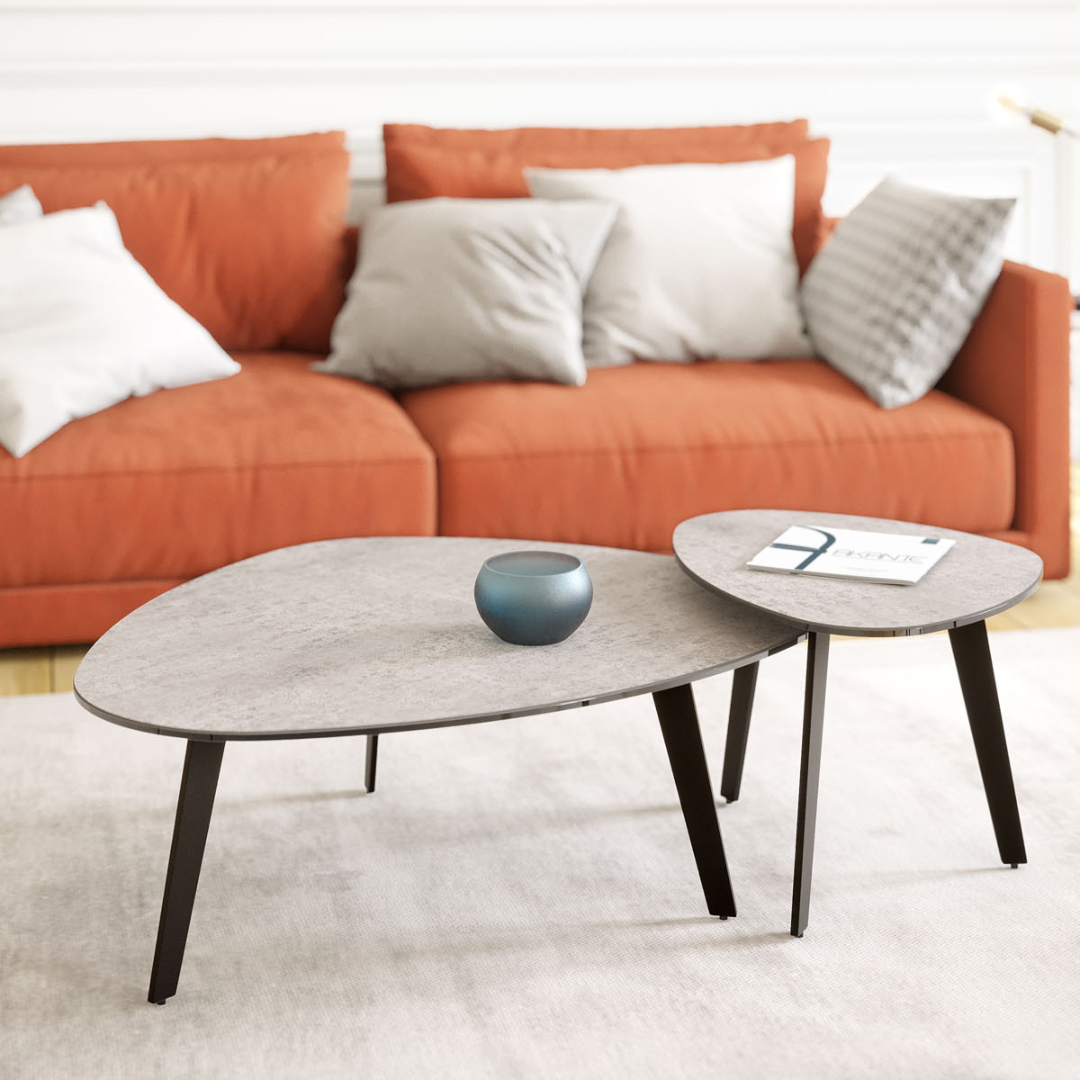 Galet Coffee Table - Silver