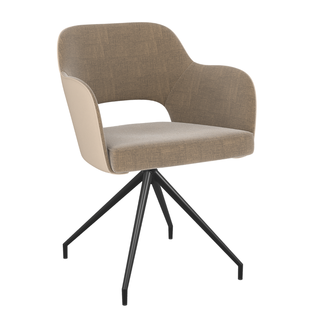 Chicago Swivel Seat Chair - Taupe