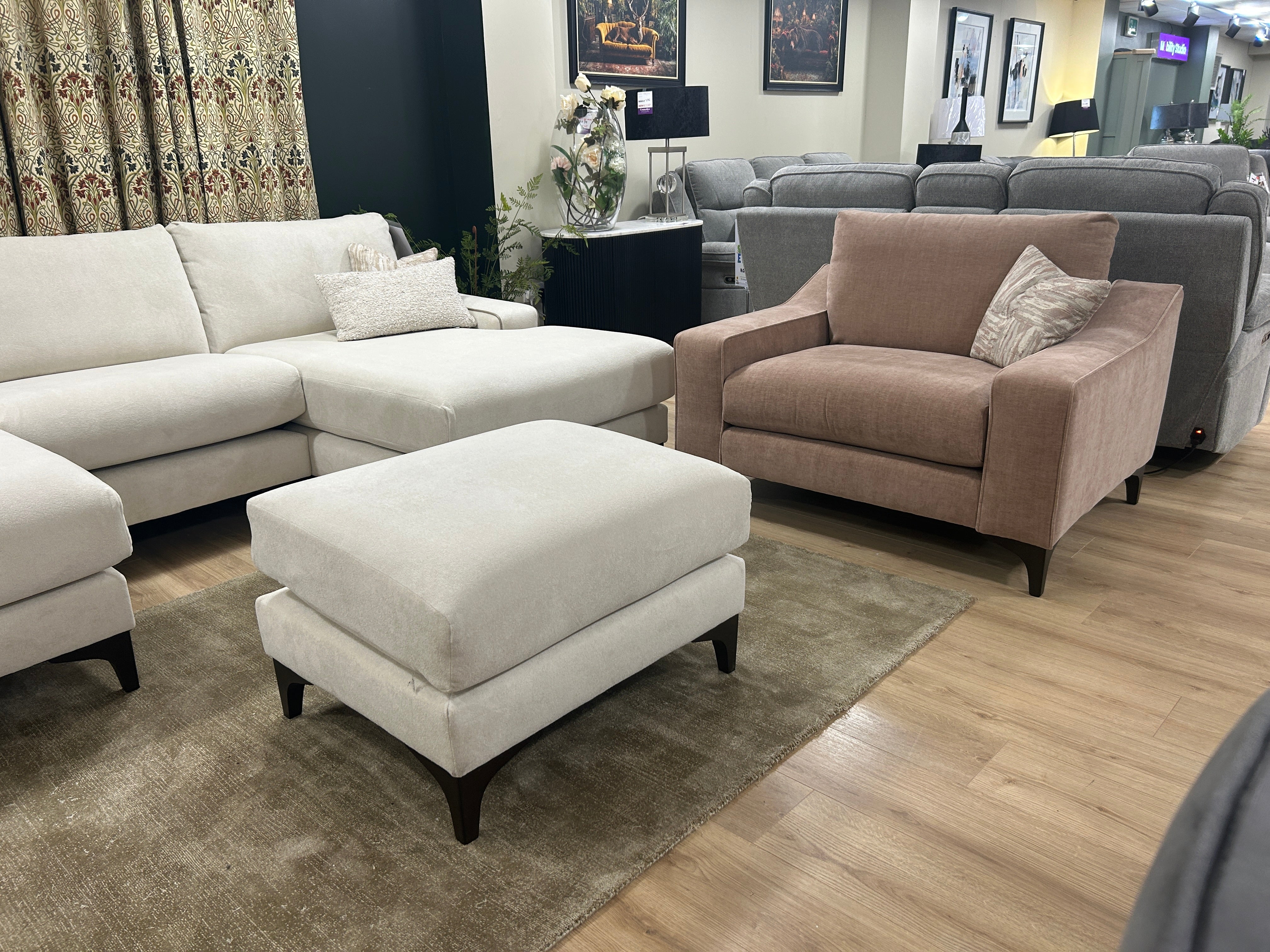EPPING DOUBLE CHAISE + CHAIR + FOOTSTOOL - Connollys Of Moy
