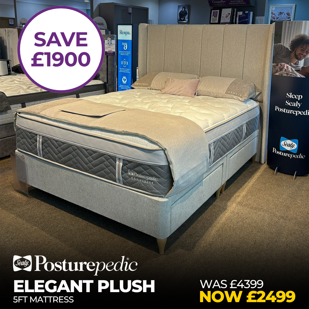 Sealy Elegant Plush 5ft Mattress - Connollys Of Moy