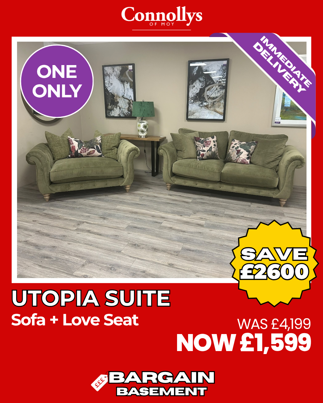 Utopia 2 Seater + Love Seat