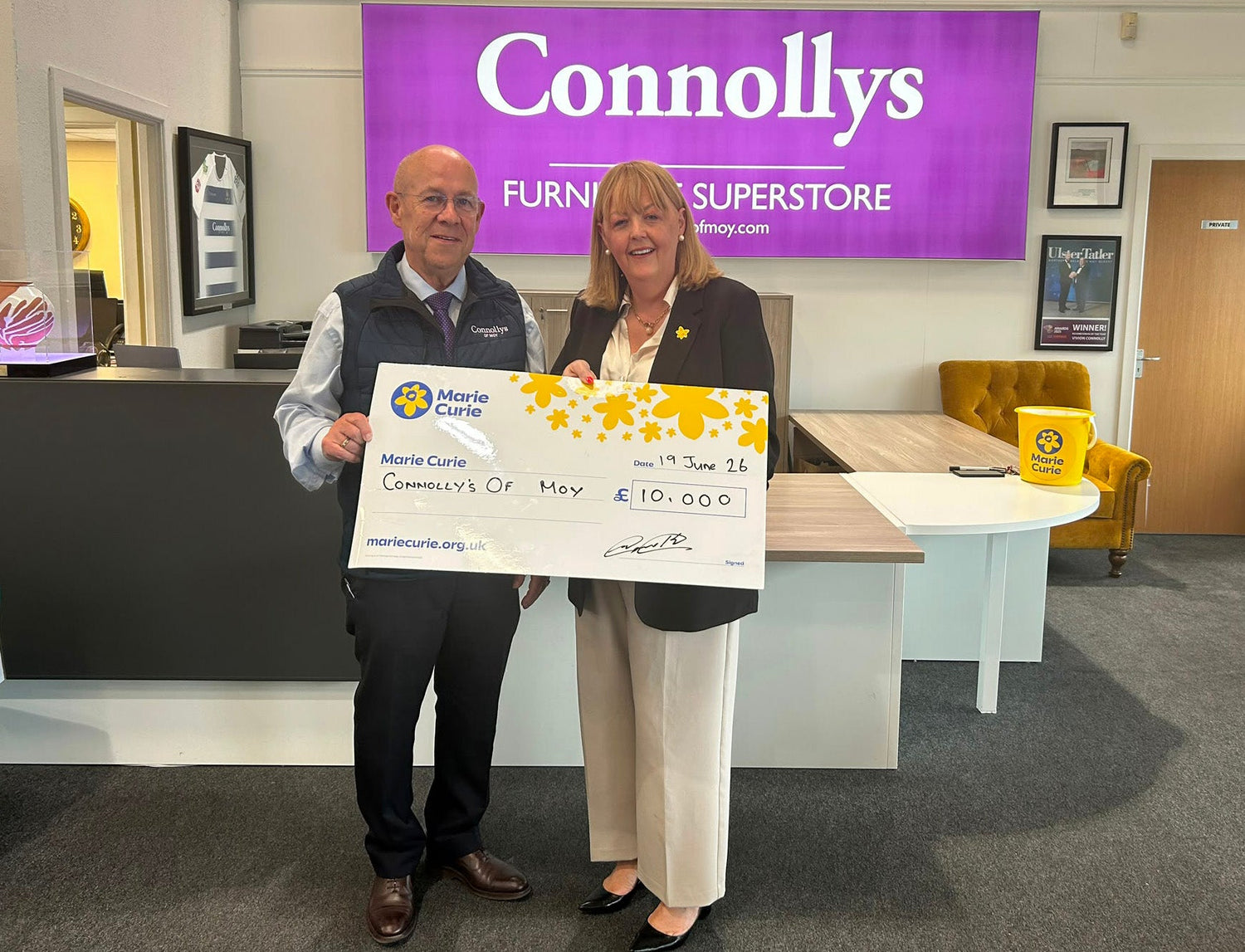 Connollys of Moy Donates £10,000 to Marie Curie