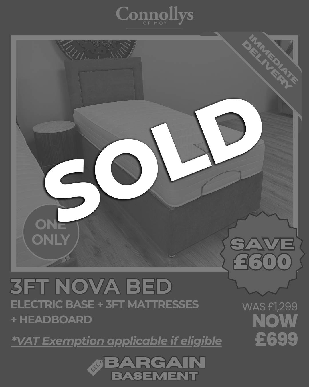 3ft Nova Bed Set - Connollys Of Moy