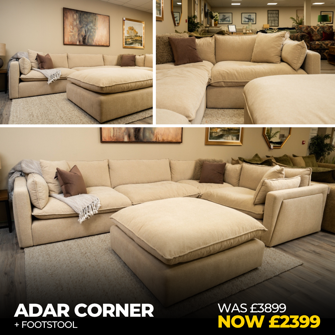 ADAR CORNER SOFA + FOOTSTOOL