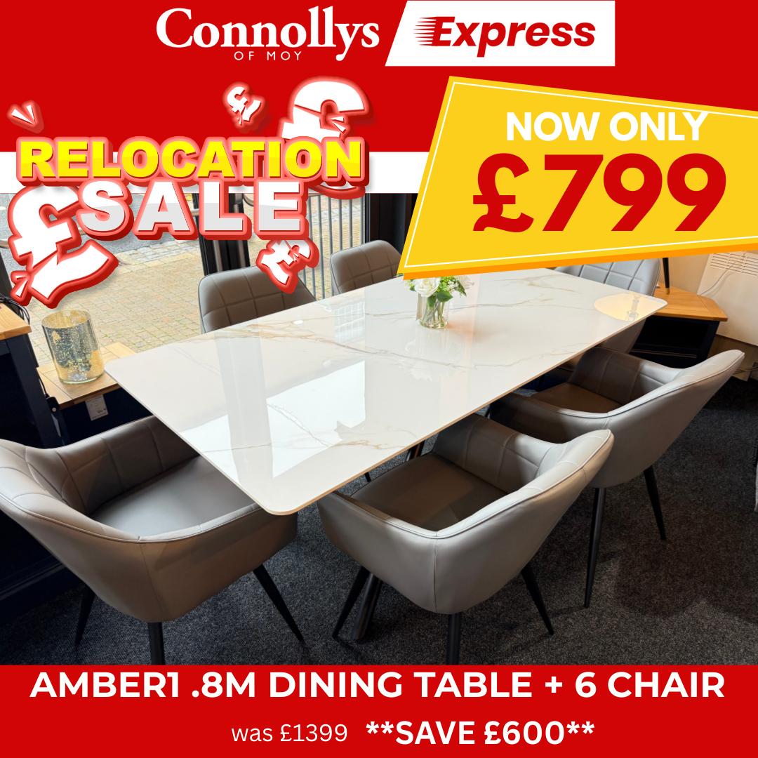 Amber Dining Table + 6 Chairs