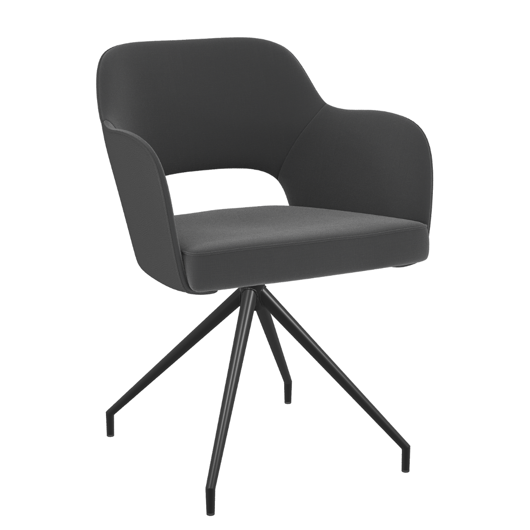 Chicago Swivel Seat Chair - Charcoal