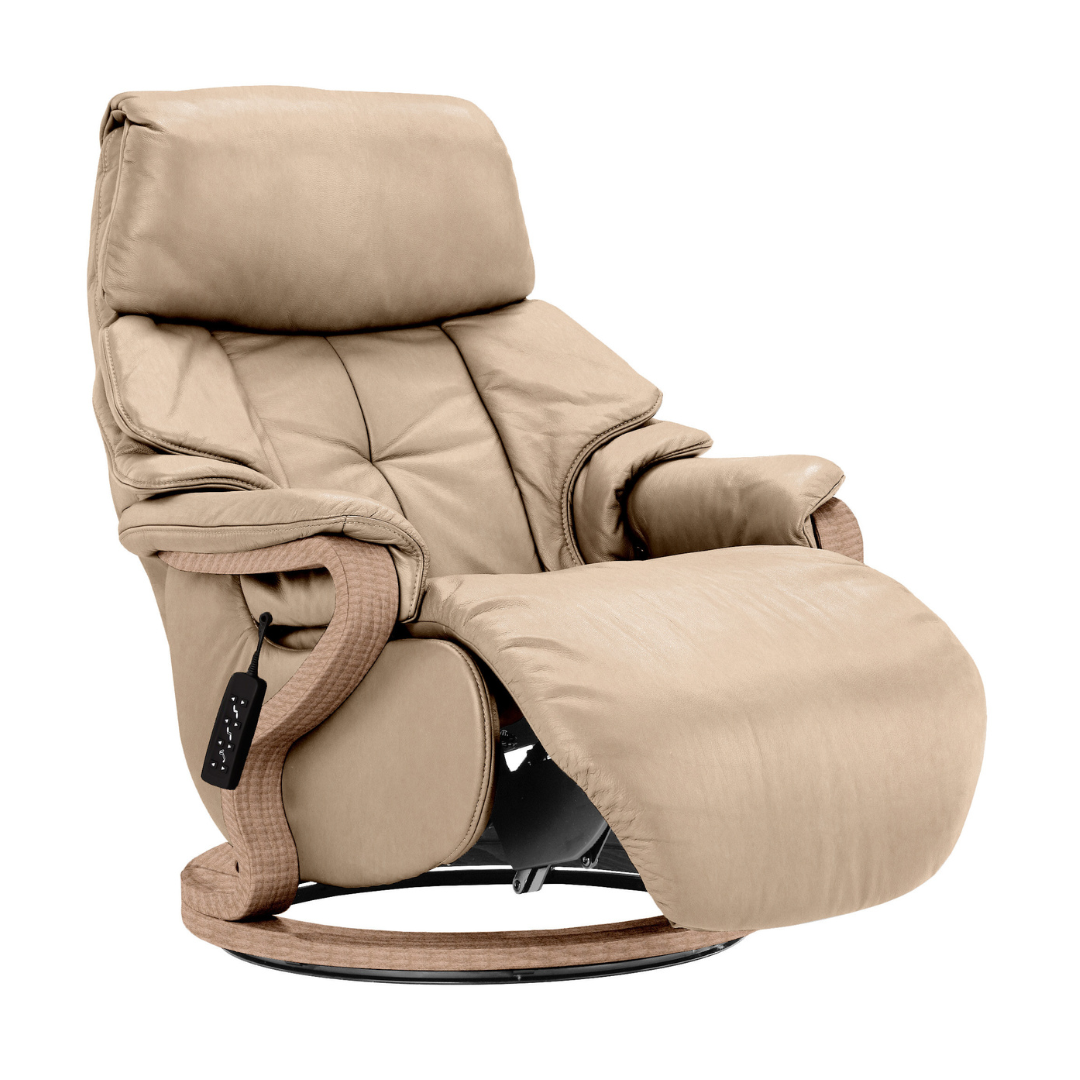 Chester Swivel Electric Recliner - Beech Shaded Finish