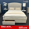 Emily 4ft6 Bedframe + 2 Drawers