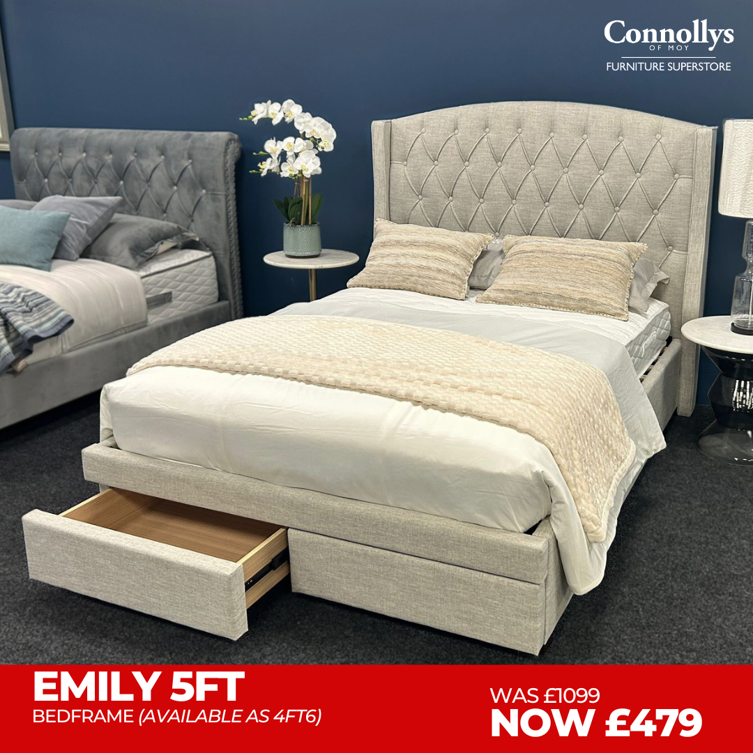 Emily 5ft Bedframe + 2 Drawers
