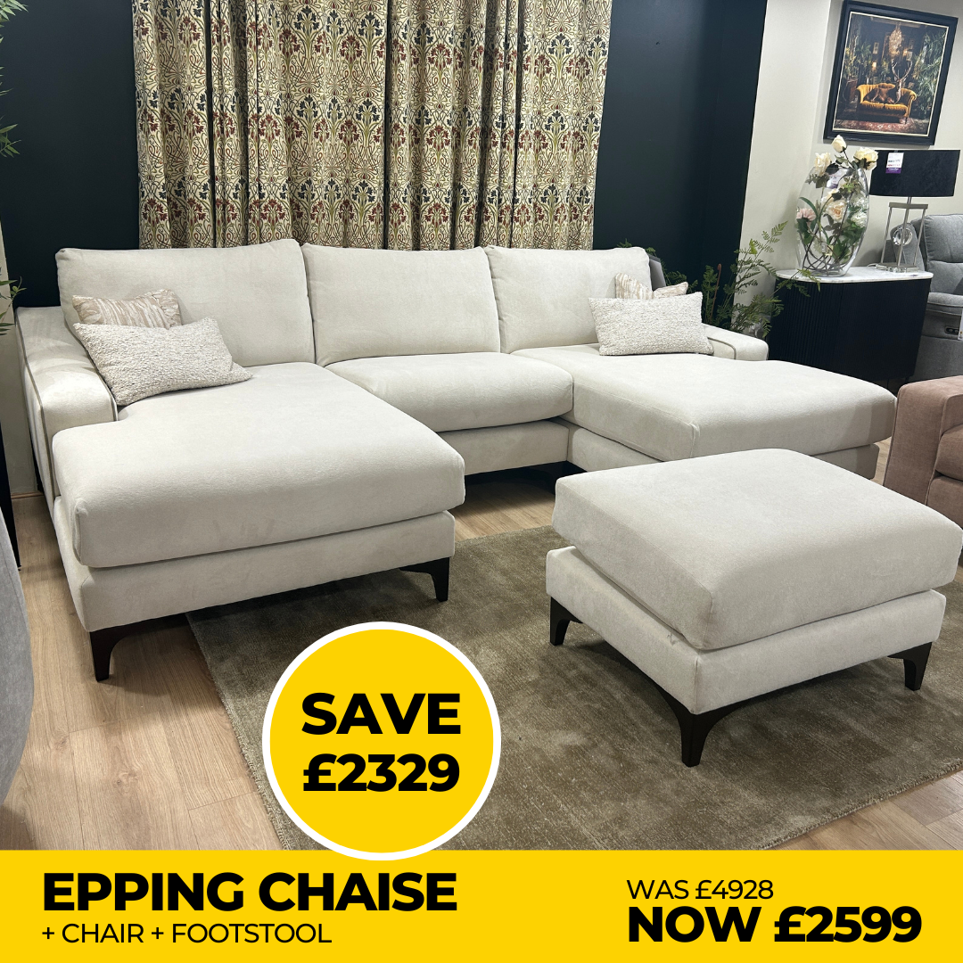 EPPING DOUBLE CHAISE + CHAIR + FOOTSTOOL - Connollys Of Moy