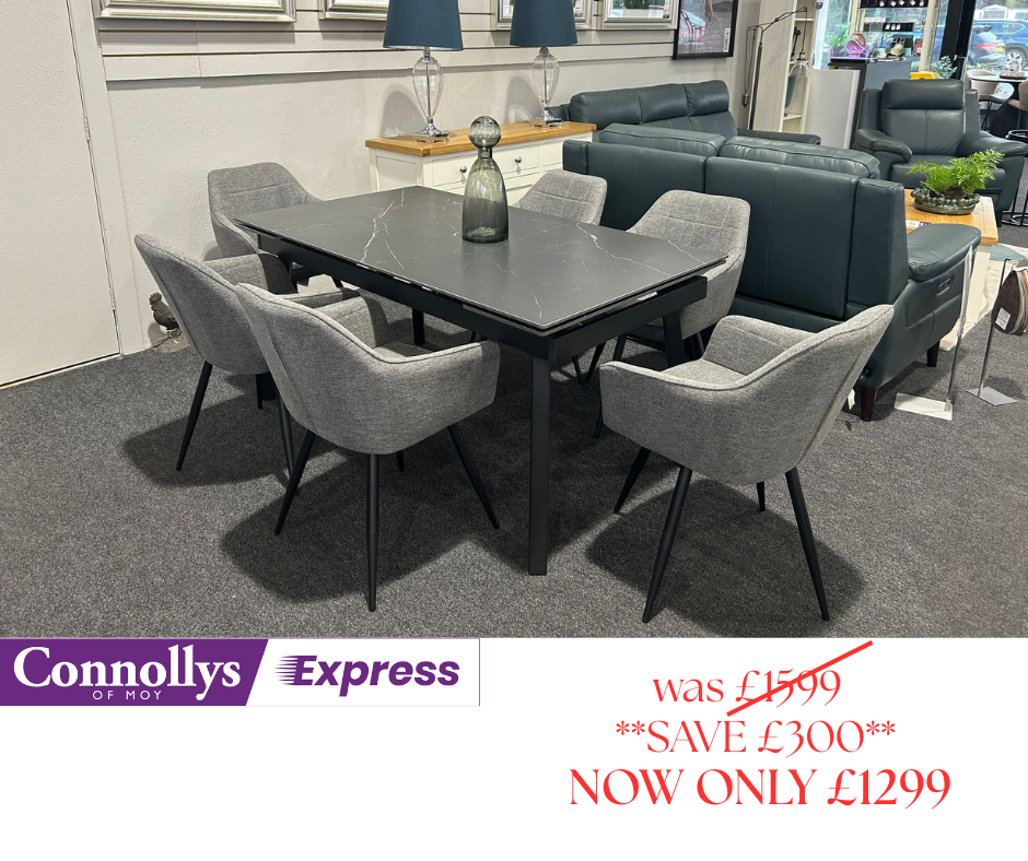 Denzel Dining Table + 6 Chairs