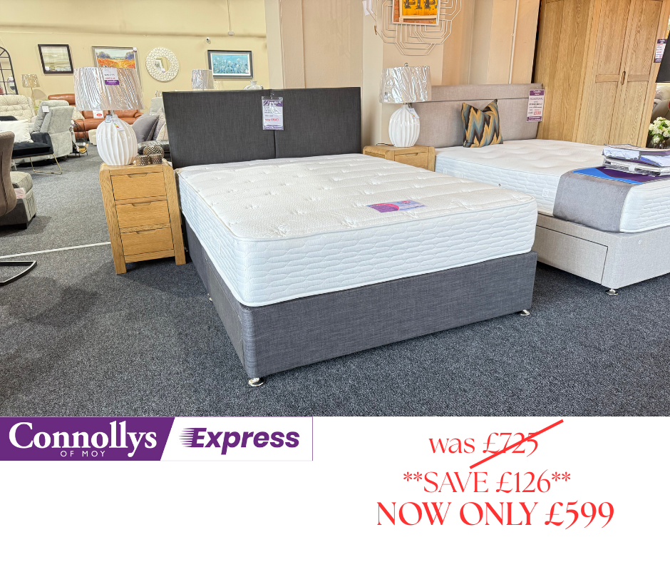 4ft 6 Rimini Mattress, Base + Headboard