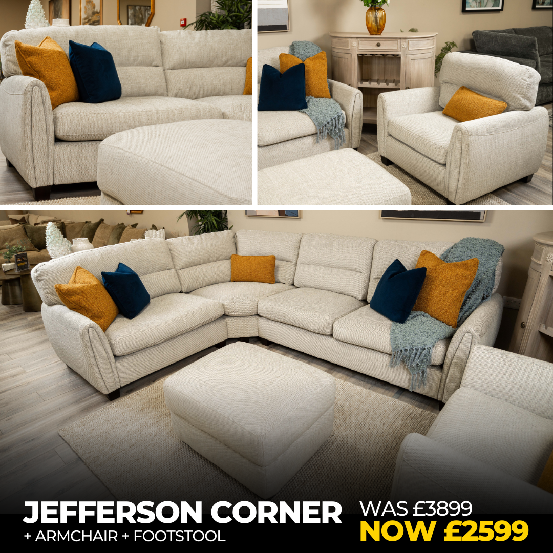 JEFFERSON CORNER SOFA + ARMCHAIR - Connollys Of Moy