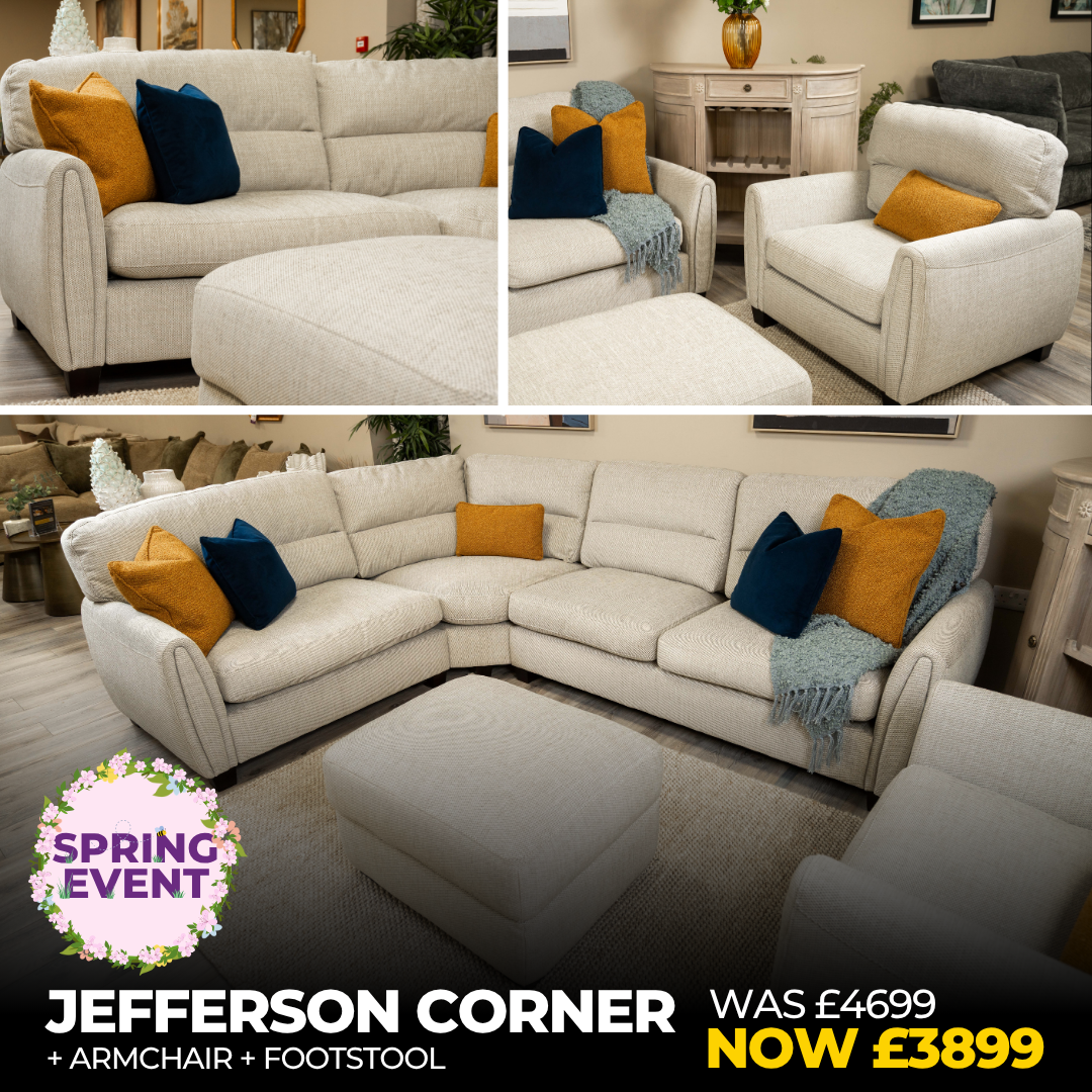 JEFFERSON CORNER SOFA + ARMCHAIR - Connollys Of Moy