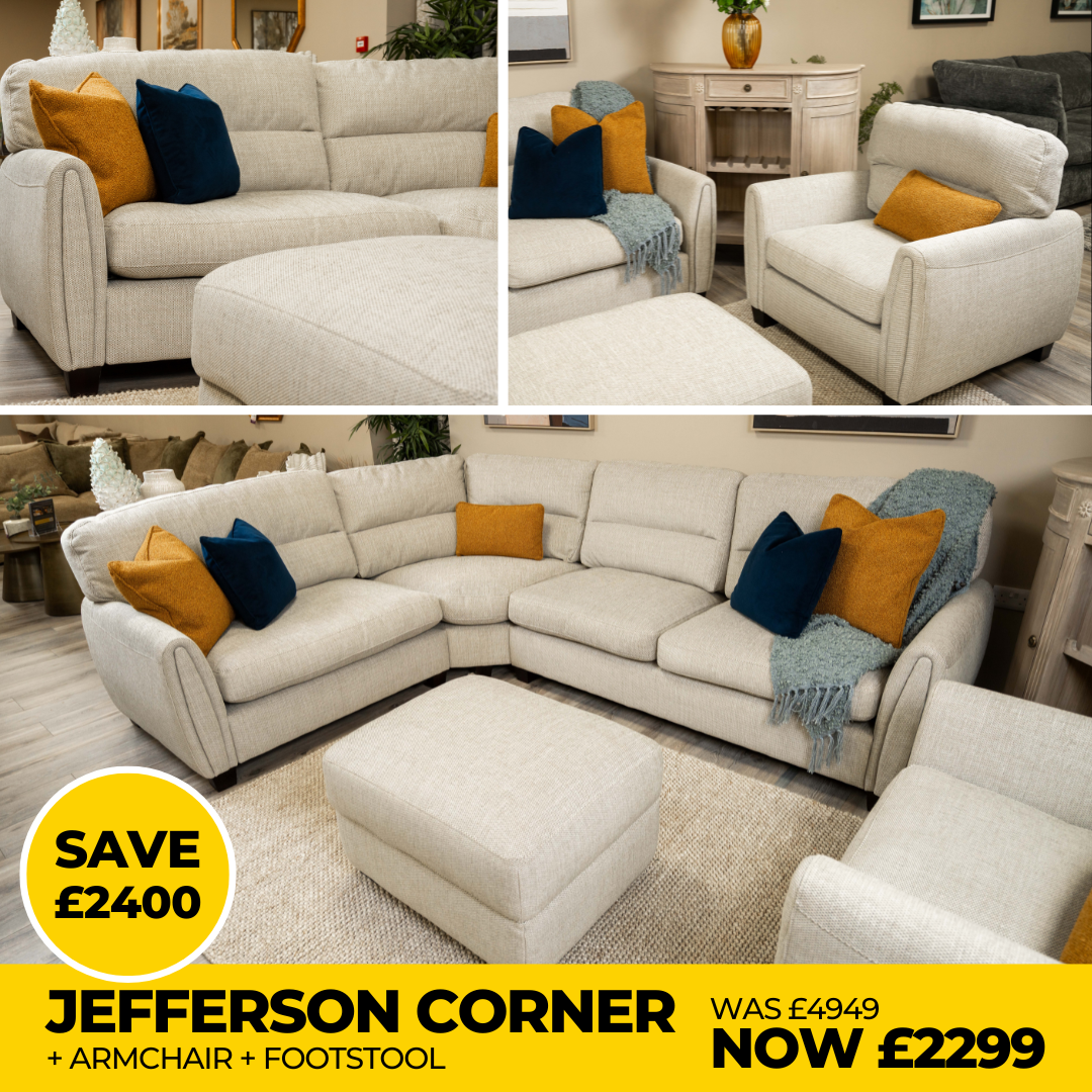 JEFFERSON CORNER SOFA + ARMCHAIR - Connollys Of Moy