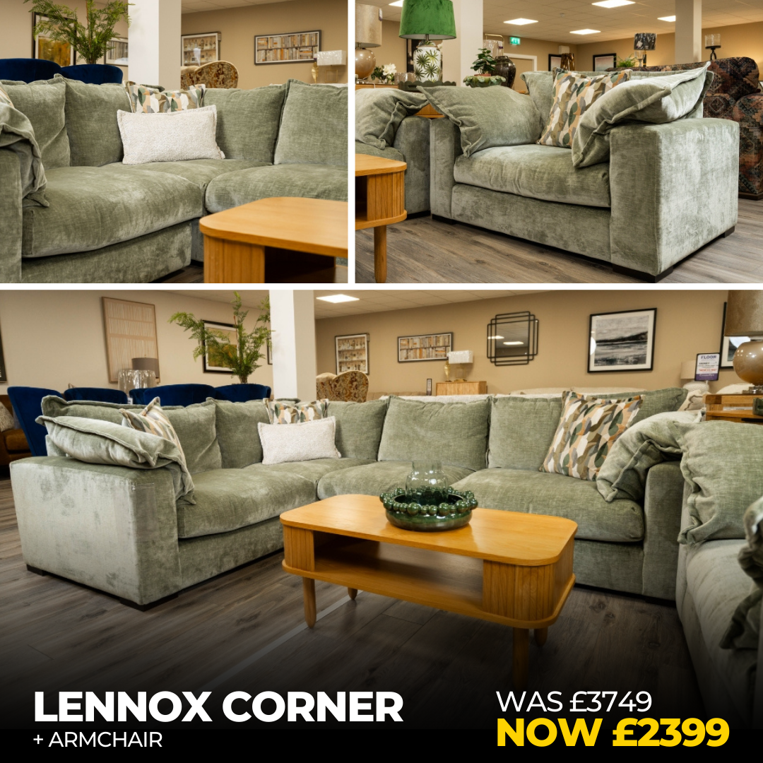 LENNOX CORNER SOFA + ARMCHAIR - Connollys Of Moy